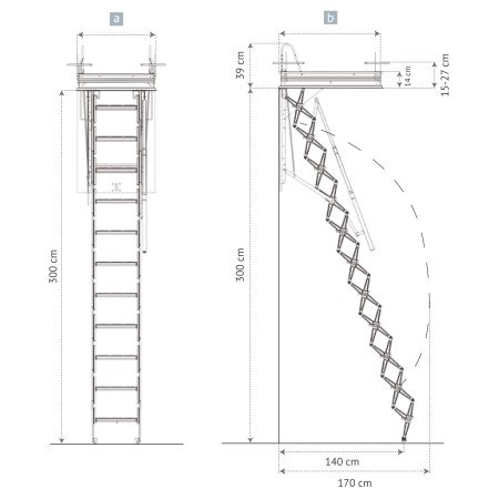 SCALA RETRATTILE ZINCATA PANTO